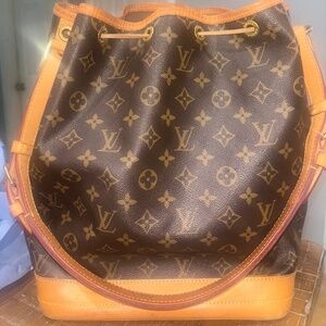 Louis Vuitton Noe Handbag Monogram Canvas Large